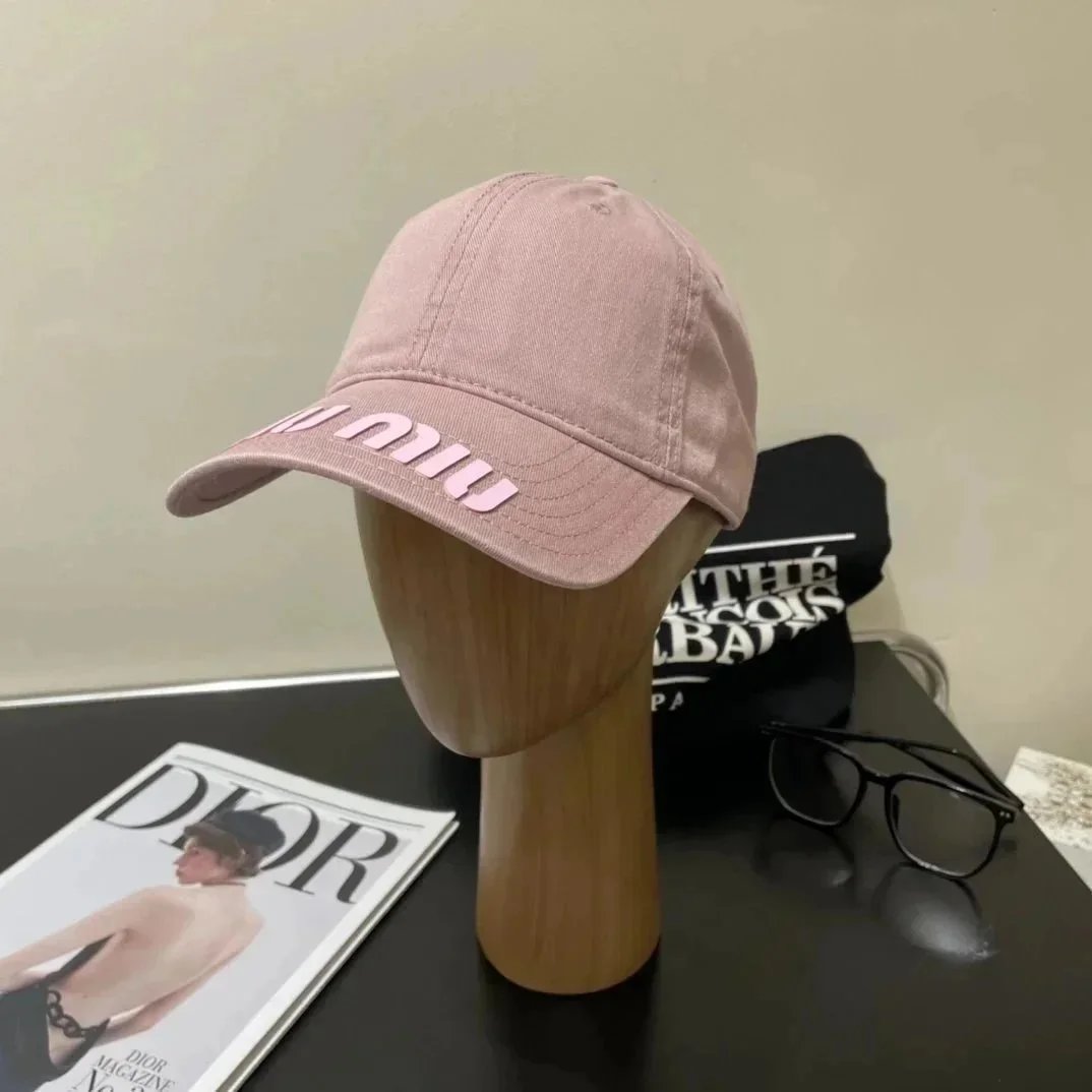 Miu Hats Logo-Band Straw Hat — 37
