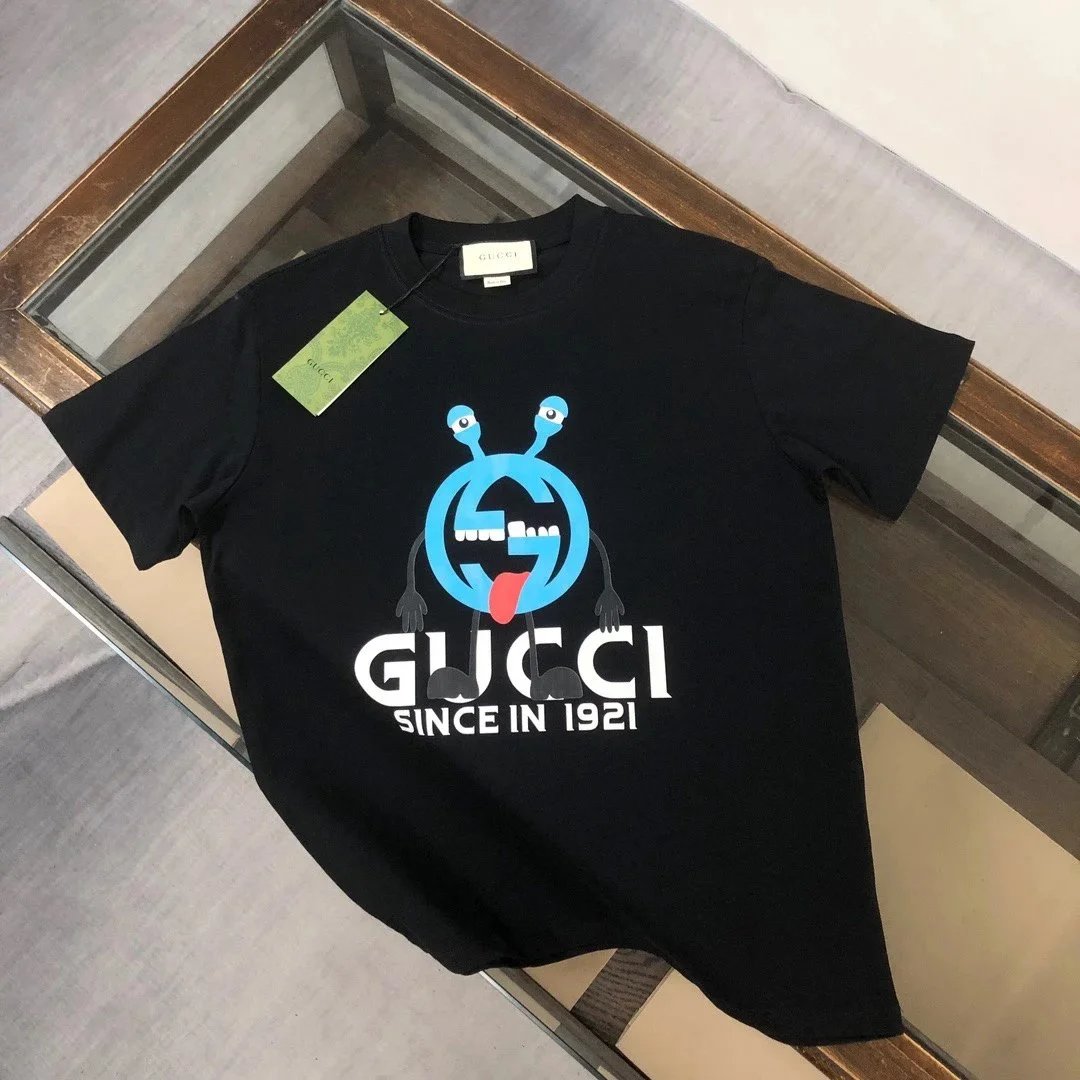 Gucci T-Shirts Crewneck Logo Graphic — 36