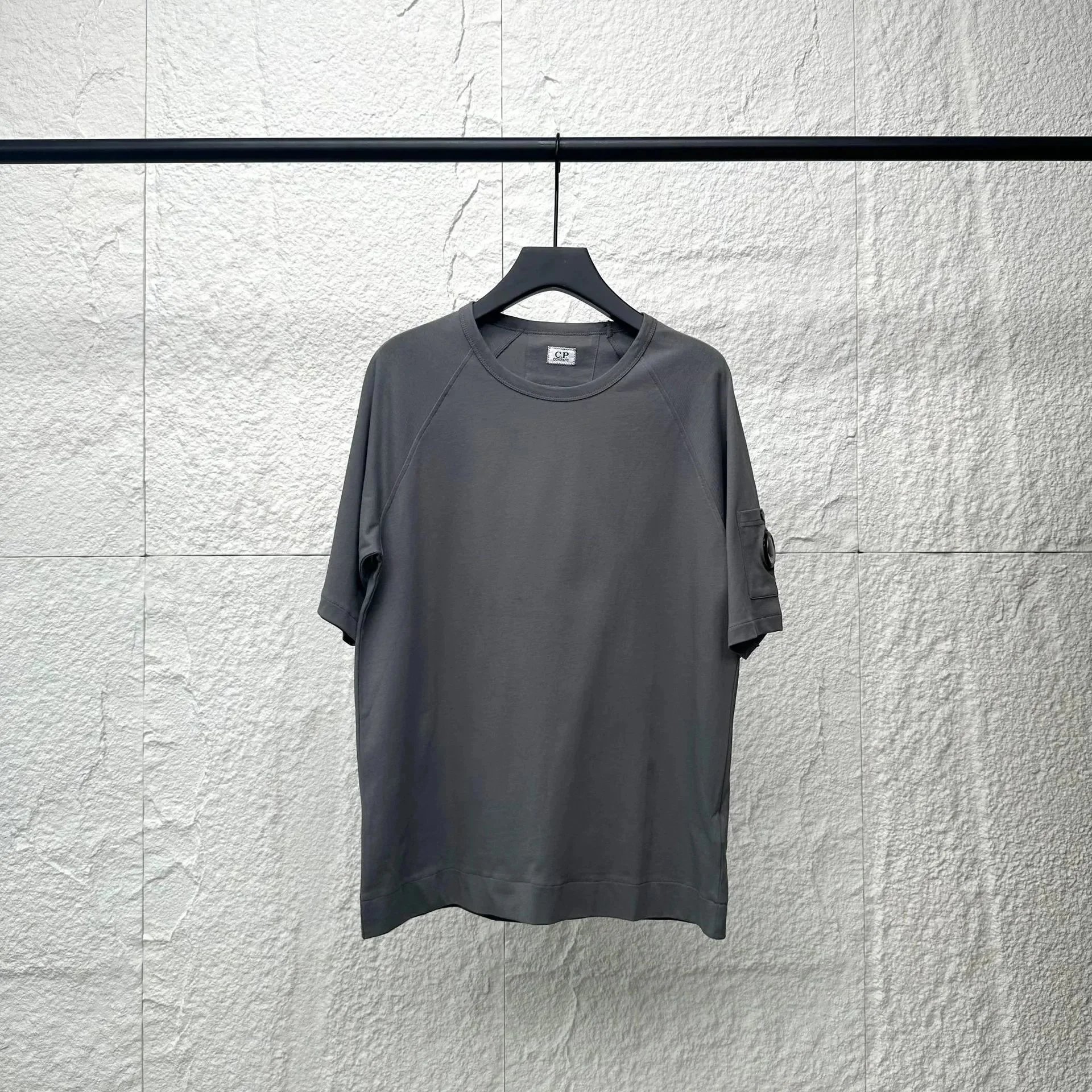 C.P. Company T-Shirts Lens Detail Crew Neck T-Shirt — 9001 dark gray