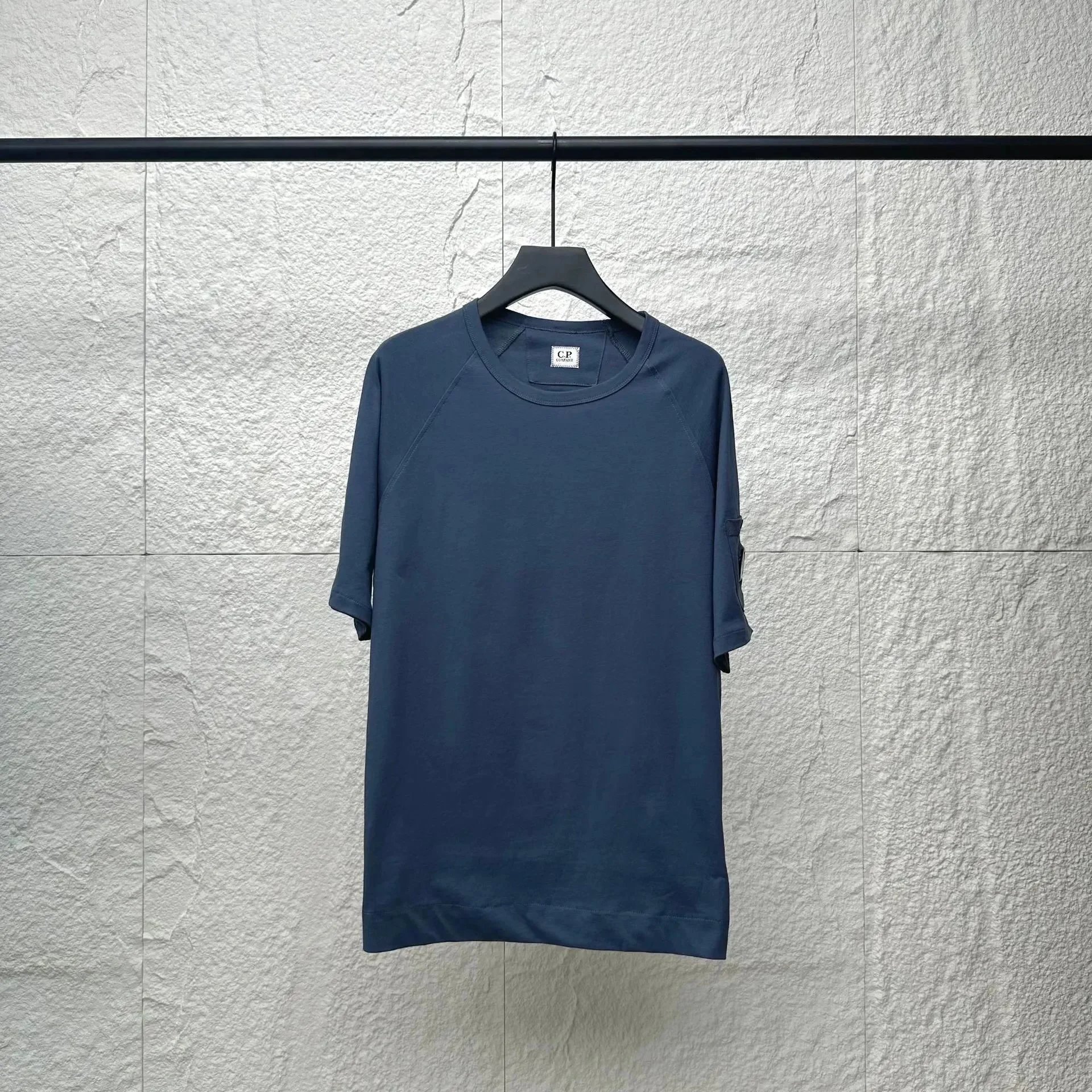 C.P. Company T-Shirts Lens Detail Crew Neck T-Shirt — 9001 navy blue