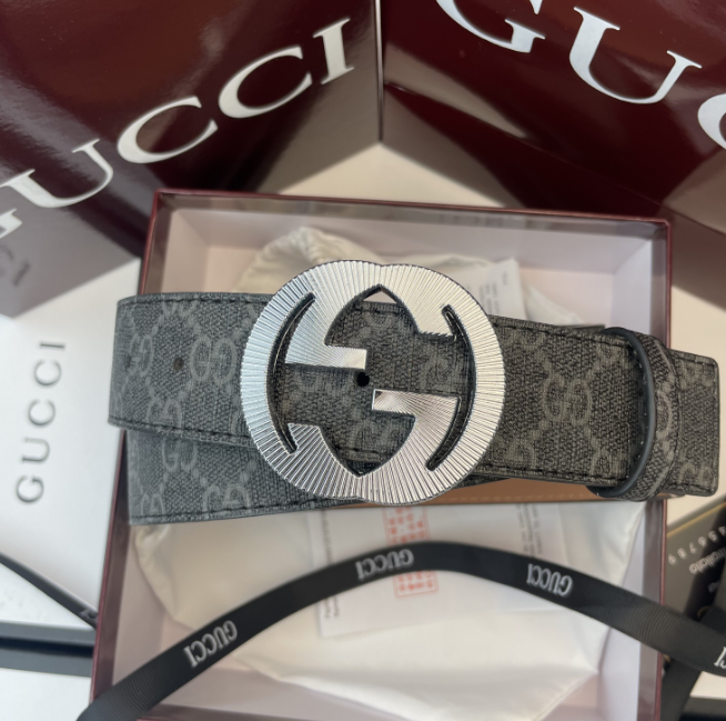 Gucci Belts Iridescent GG monogram belt with double-G buckle image 4