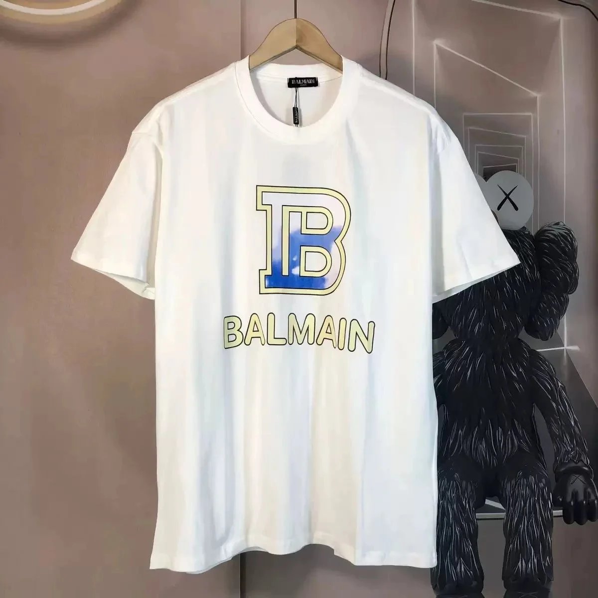 Balmain T-Shirts Short-sleeve logo-print crew-neck T-shirt product image