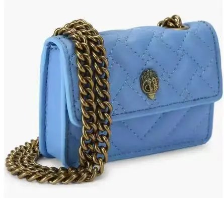 Kurt Geiger Crossbody Bags Mini Kensington quilted chain bag — Light blue