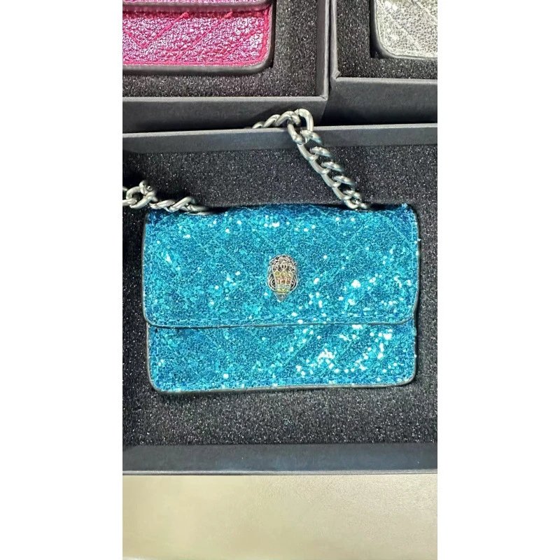 Kurt Geiger Crossbody Bags Mini Kensington quilted chain bag — Blue