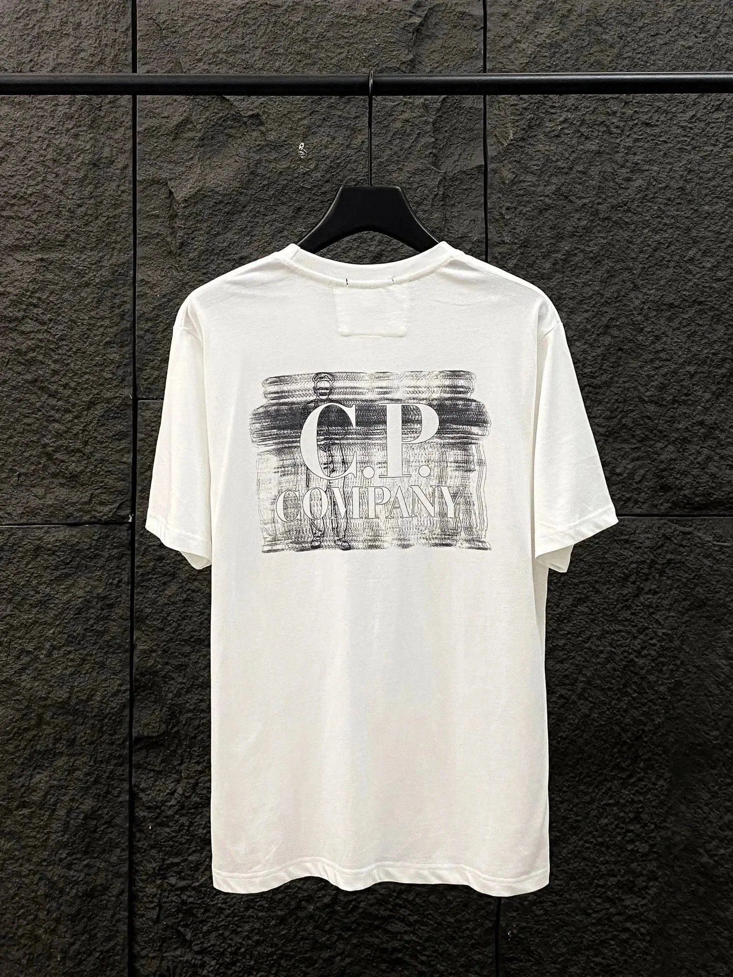 C.P. Company T-Shirts Lens Detail Crew Neck T-Shirt — 9912 white