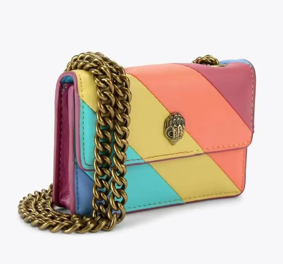 Kurt Geiger Crossbody Bags Mini Kensington quilted chain bag — Rainbow color