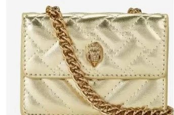 Kurt Geiger Crossbody Bags Mini Kensington quilted chain bag — Light gold