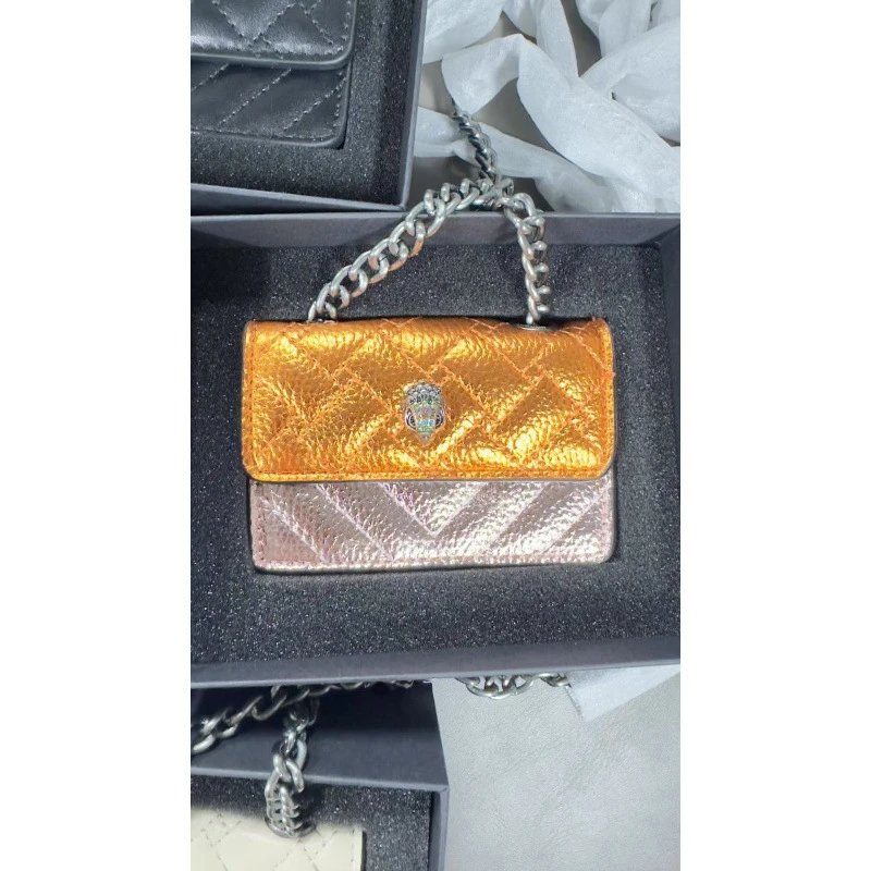 Kurt Geiger Crossbody Bags Mini Kensington quilted chain bag — Pink