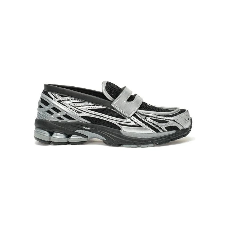 Unbranded Sneakers Mesh Hook-and-Loop — 03 Metallic Silver Black