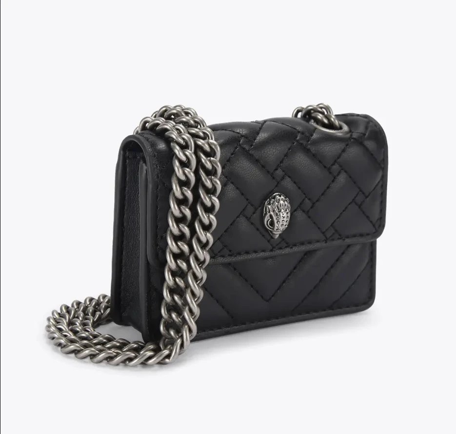 Kurt Geiger Crossbody Bags Mini Kensington quilted chain bag — Black