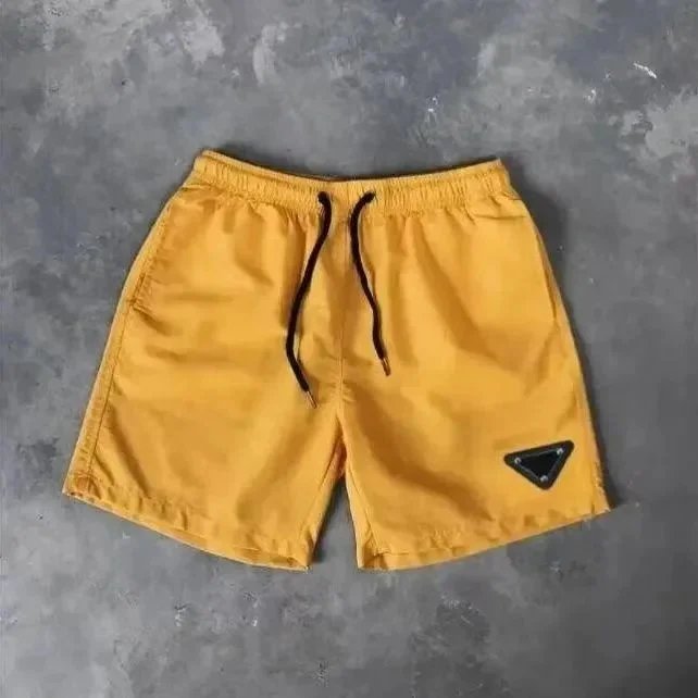 Prada Swimwear Drawstring Swim Shorts with Triangle Logo Patch — 06