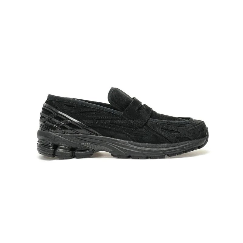 Unbranded Sneakers Mesh Hook-and-Loop — 08 suede all black