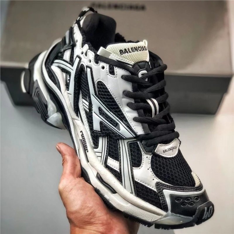 Balenciaga Sneakers Track Graffiti — Graffiti black and white