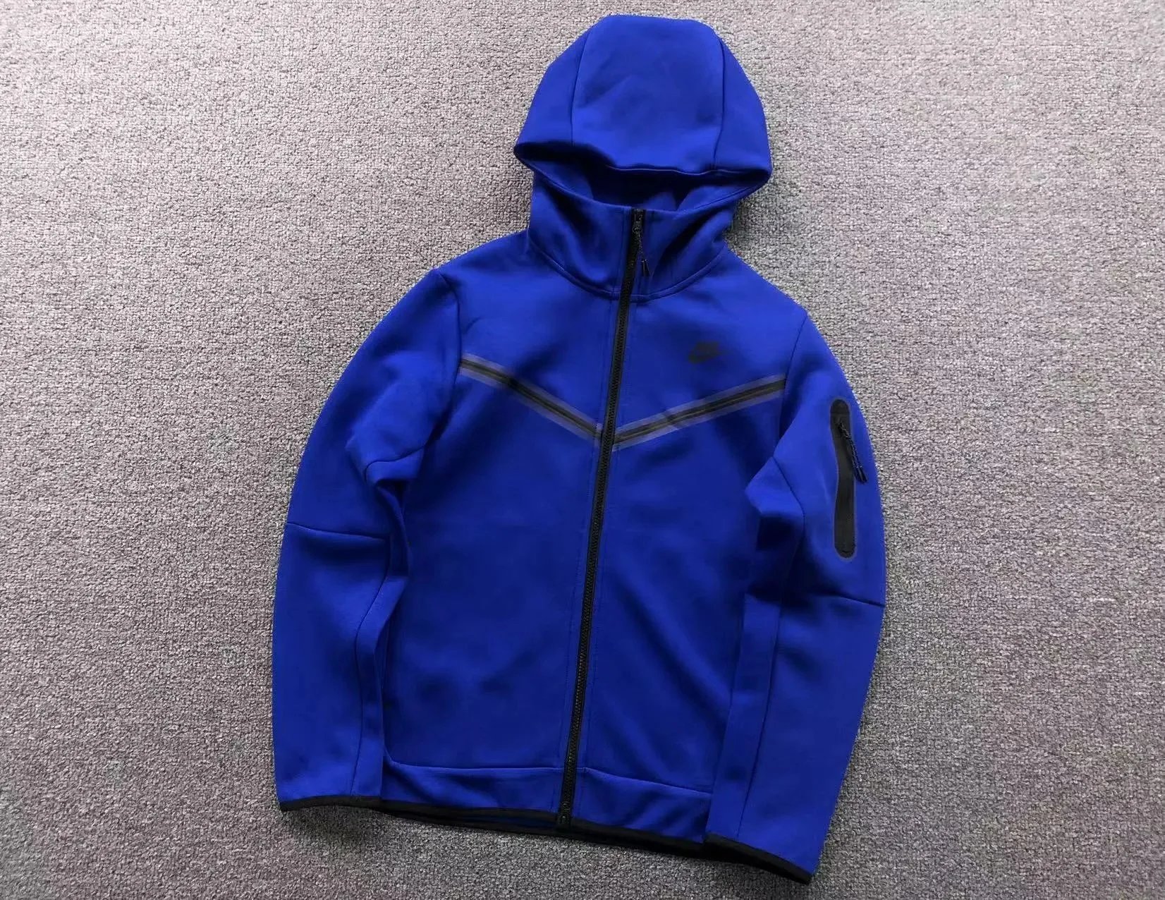 Nike Tracksuits Hooded zip-up tracksuit with chevron chest panel — 09