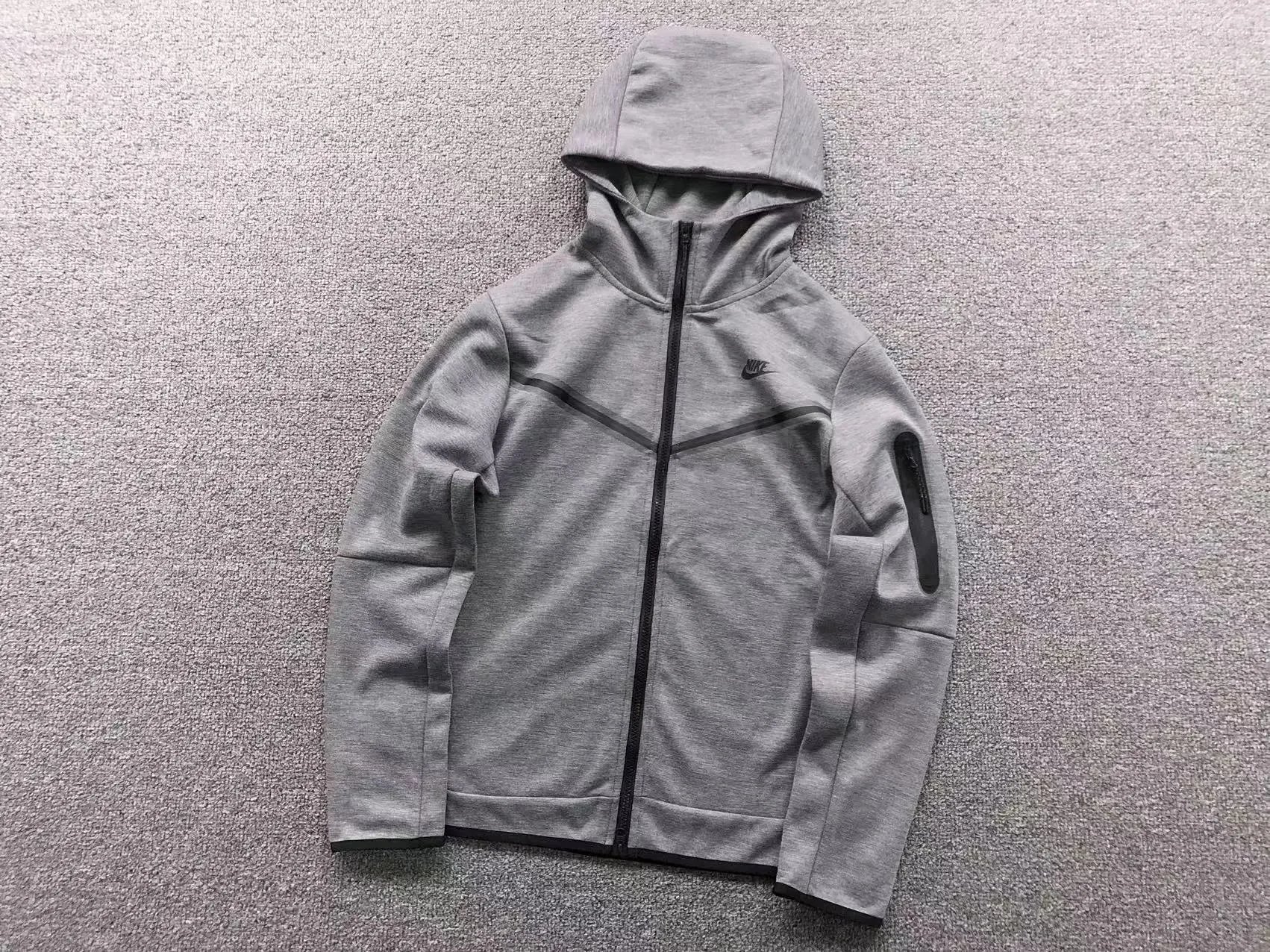 Nike Tracksuits Hooded zip-up tracksuit with chevron chest panel — 11