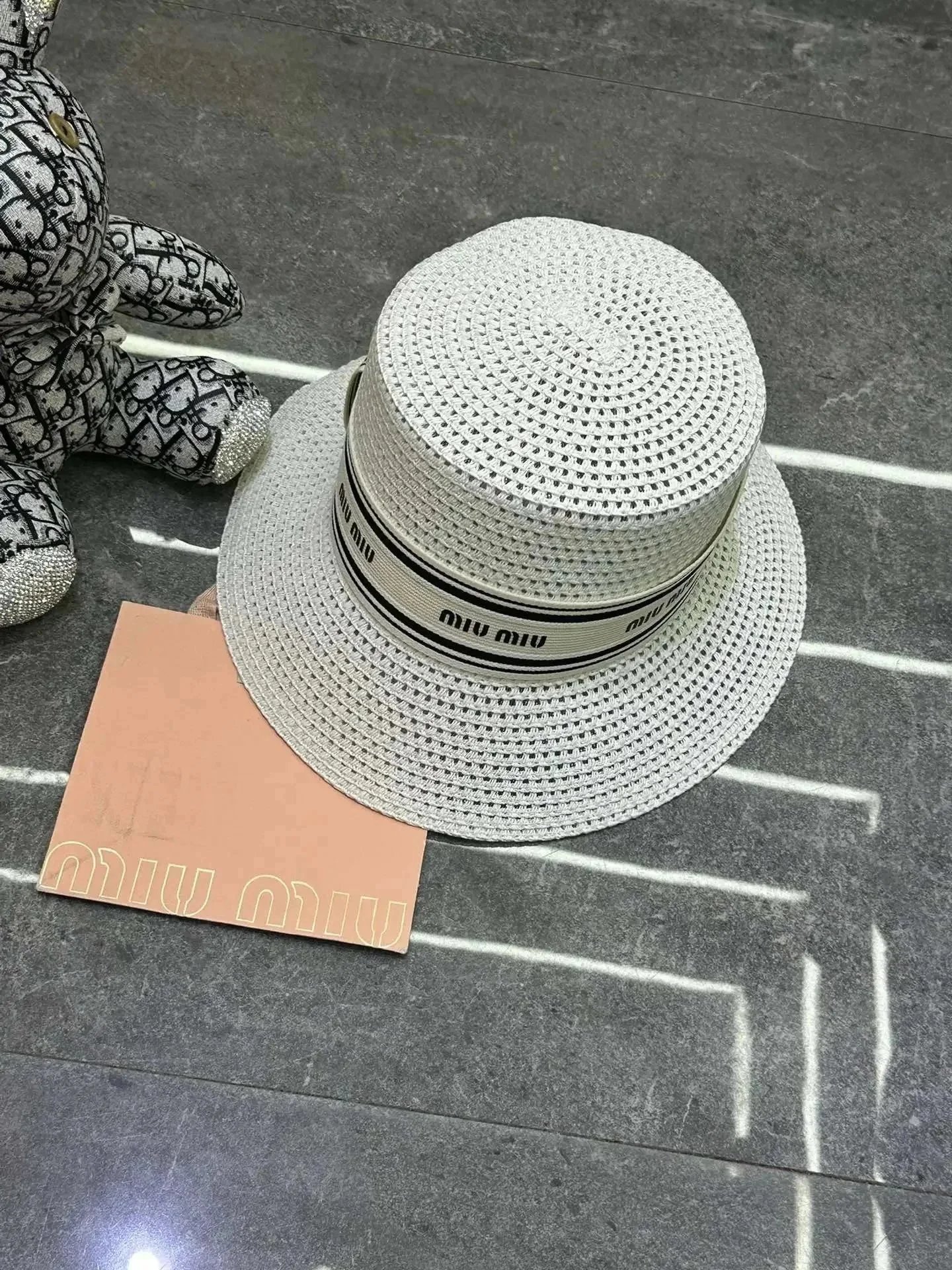 Miu Hats Logo-Band Straw Hat image 2