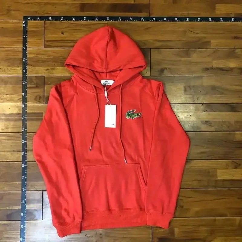 Lacoste Tracksuits Crocodile-logo hooded zip tracksuit — Hooded orange
