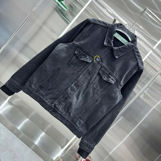 Off-White Jackets Arrow Print Denim Jacket product detail image 6