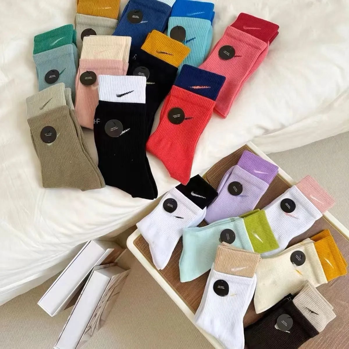 Nike Swoosh Crew Socks Green/Blue - 6