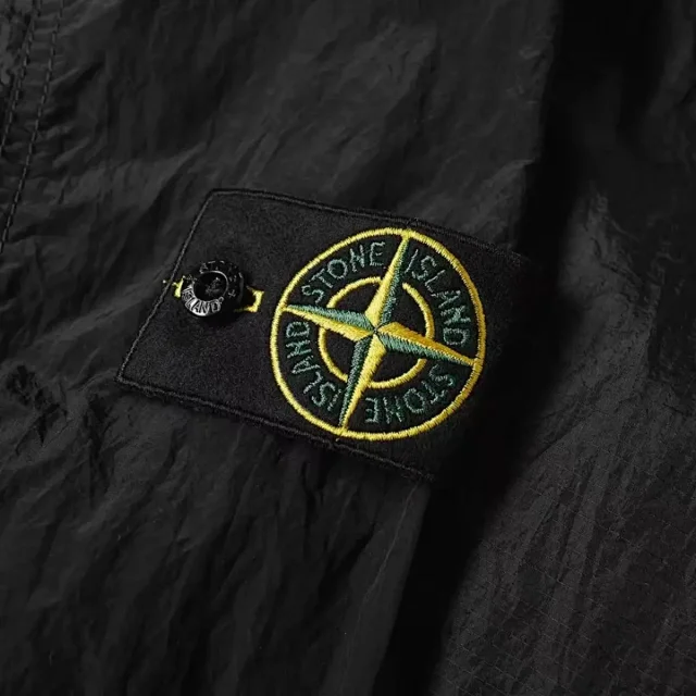 Stone Island Jackets Zip-front utility jacket with chest flap pockets and detachable compass sleeve badge product detail image 3