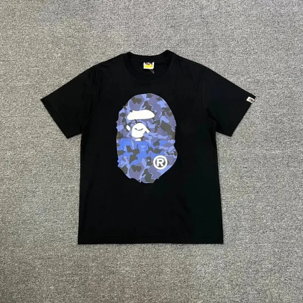 A Bathing Ape ABC Camo Big Ape Head Black T-Shirt - 1