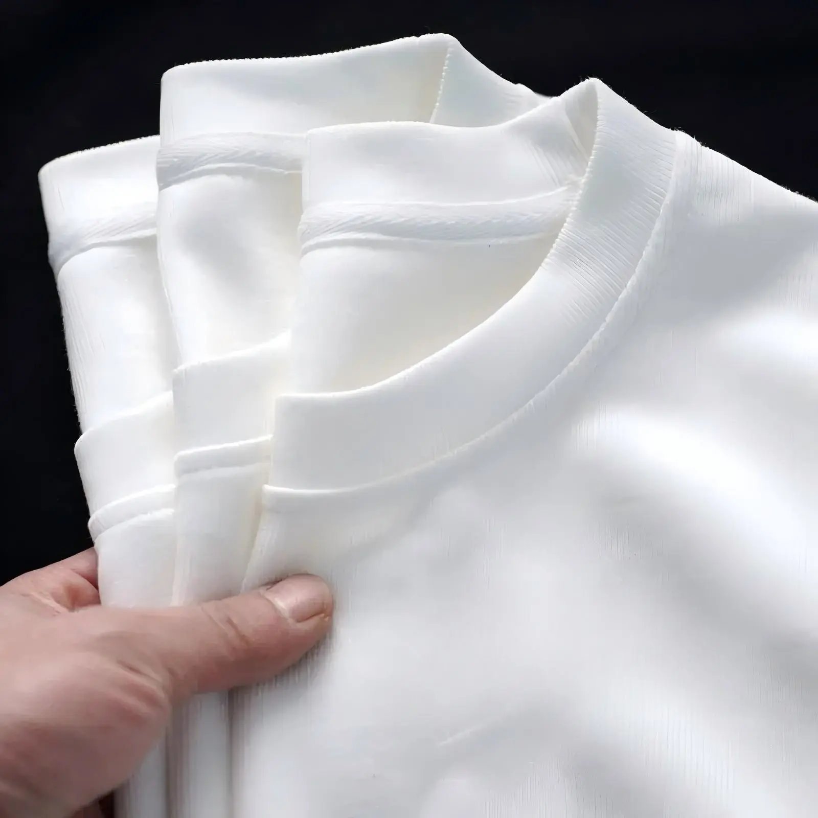Solid Heavyweight T-Shirt Fashion Basics Daily Vintage Slim Fit Pure Cotton Short Sleeve Men Minimalist Clean Half Sleeve