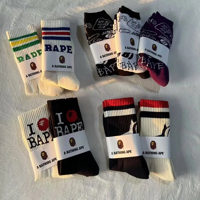 NEW bape towel socks