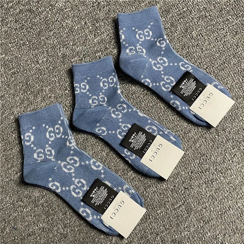 GG blue shorts socks