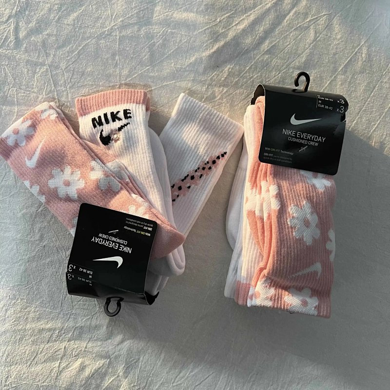 NK new pink 3 pacs towel socks
