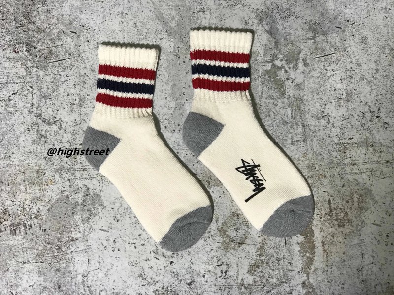 Stussy socks 拼接羊毛袜 全毛巾底