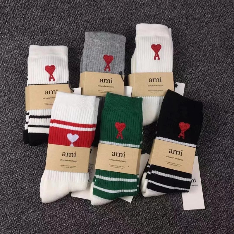 AMI long stripe Socks