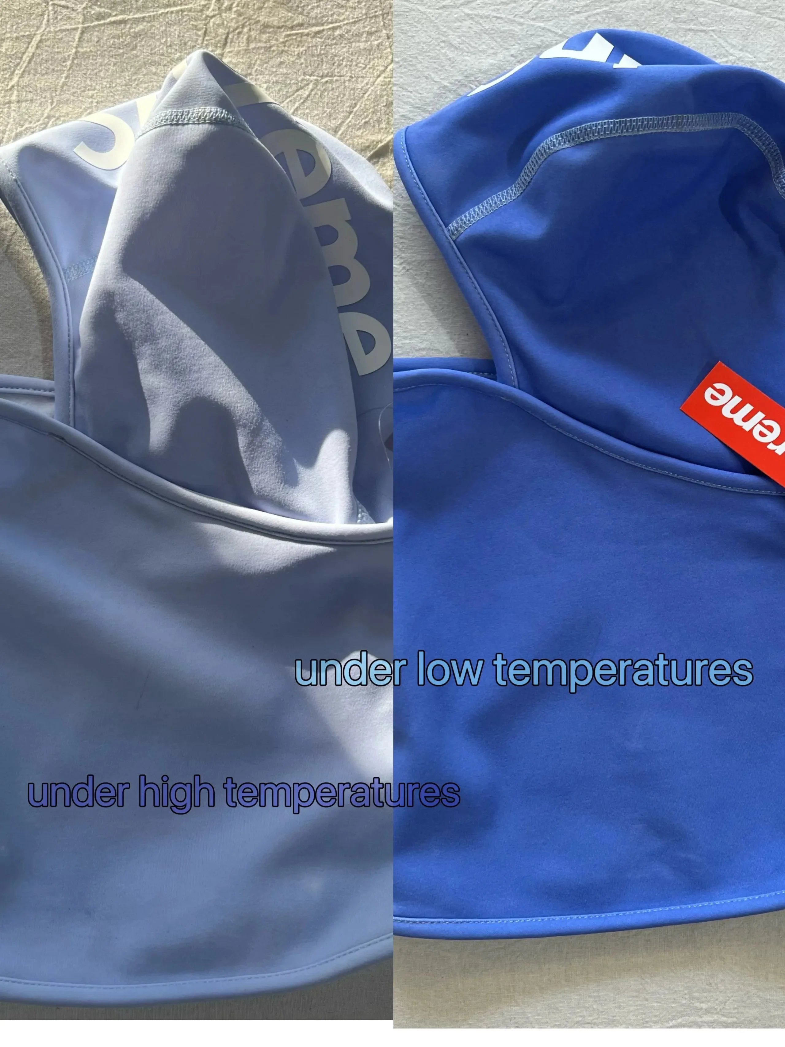 Temperature change mask: BLUE blue gradient