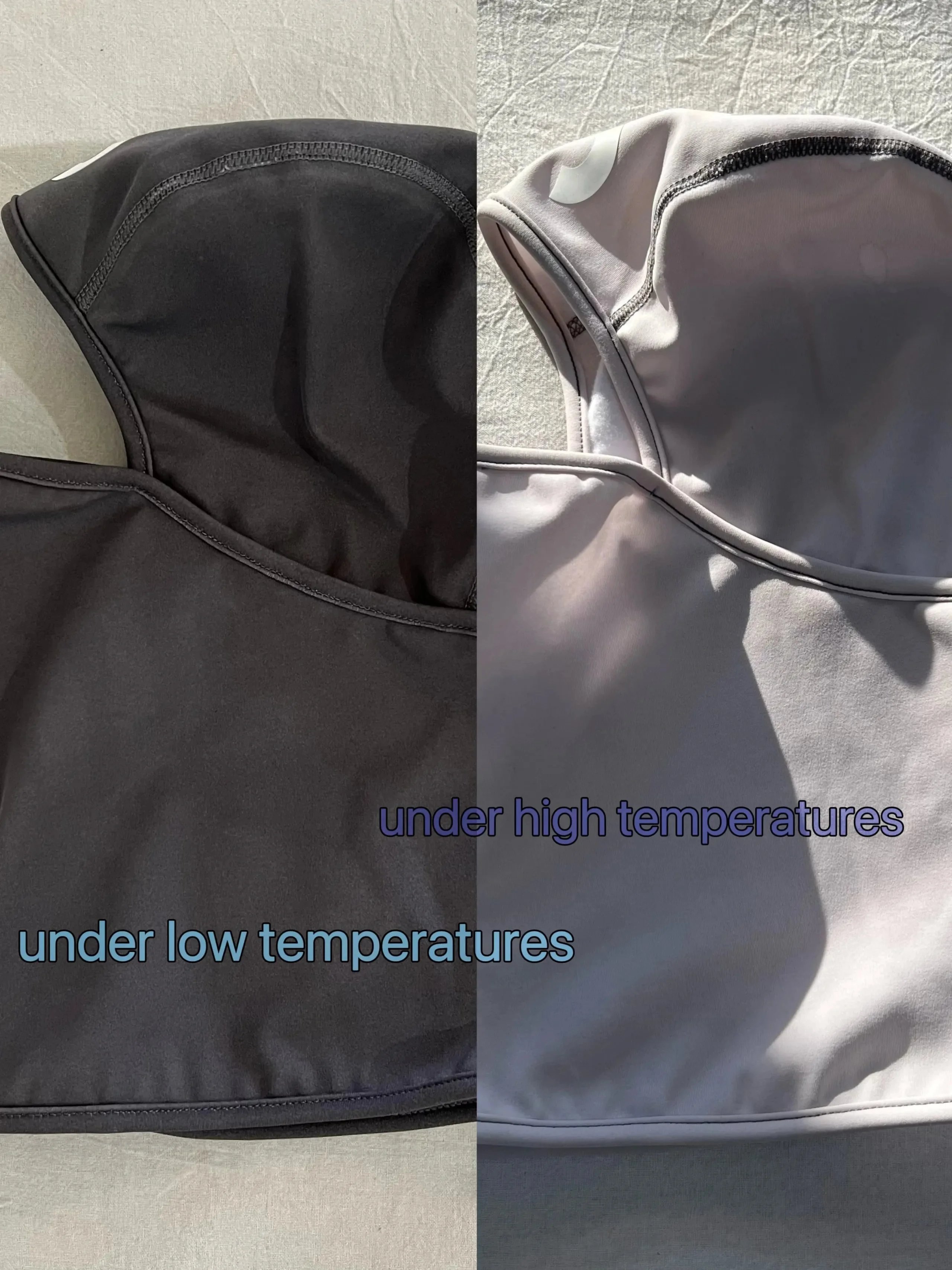 Temperature change mask: GREY gray/white gradient