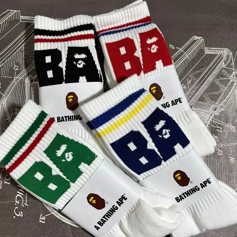 BAPE 2023 BA towel socks