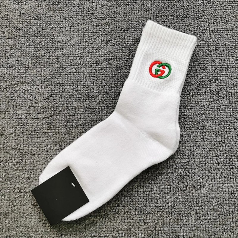 red and green G socks