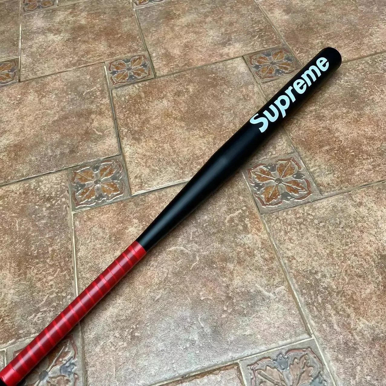 Supreme Baseball Bat Black/Red Wood Baseball Bat