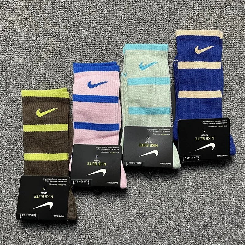 NK stripe Socks 新款条纹中筒男女同款袜