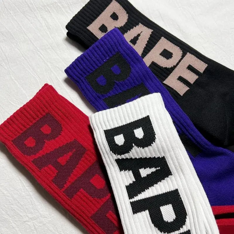 BAPE 大字母 毛巾袜