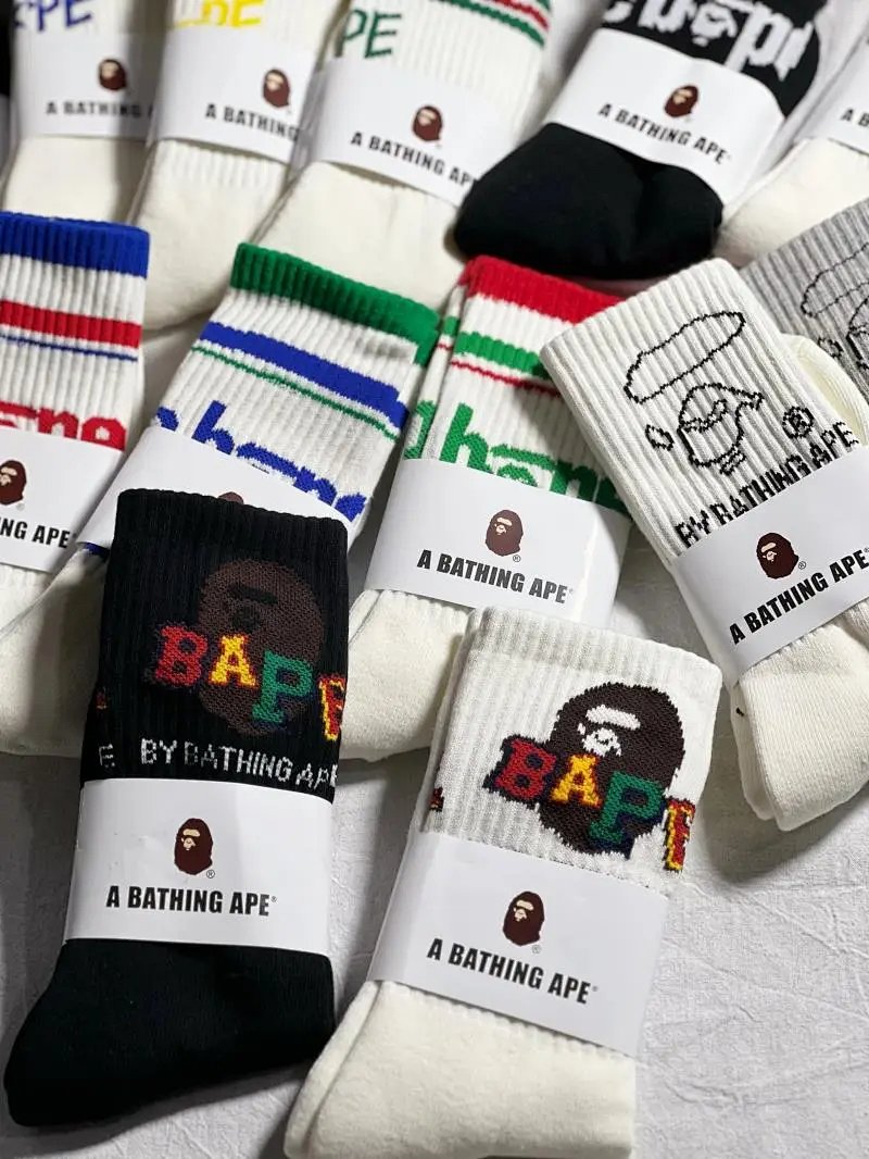 BAPE 2024 new towel trick socks