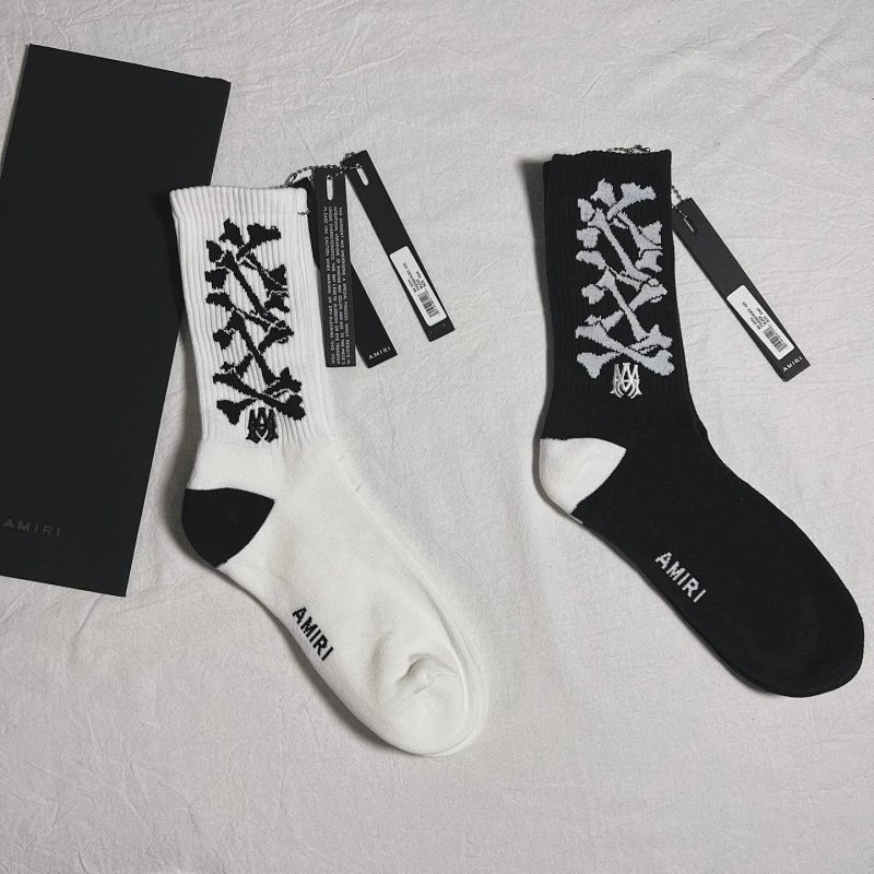 AMIRI BONES SOCK （black/white & white/black）