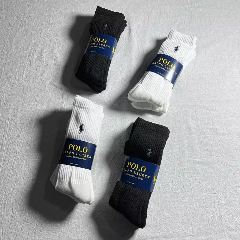 PL white grey black 3 pairs socks 白灰黑3双装