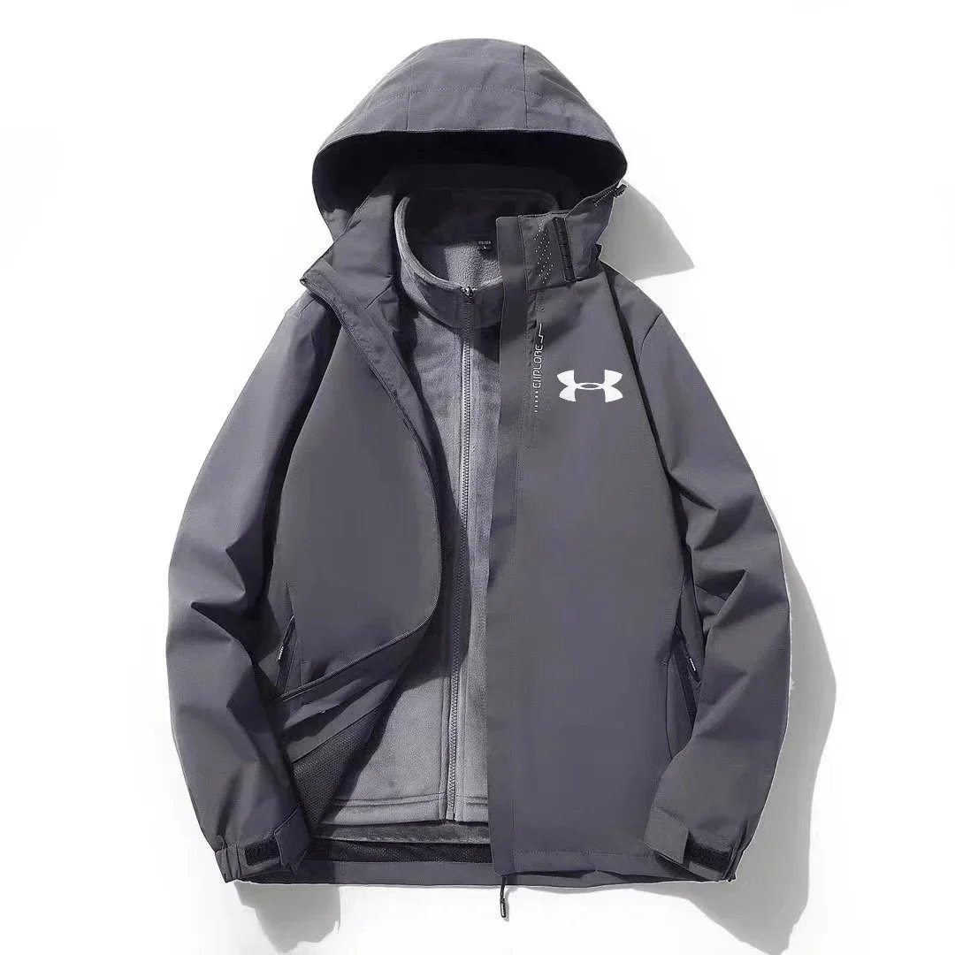 Dark Gray Two-Piece Set (with Fleece-Lined Inner Layer)