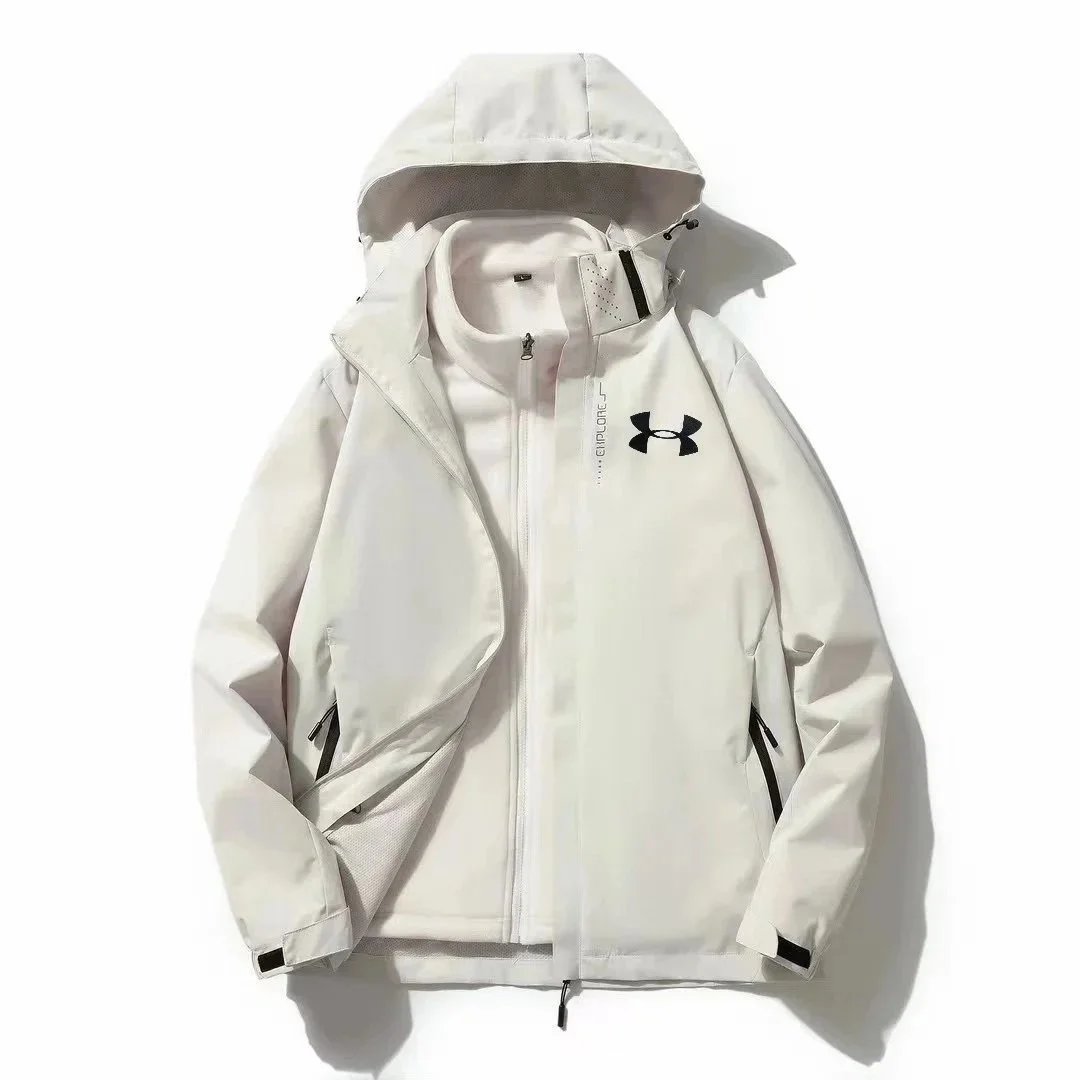 White Two-Piece Set (with Fleece-Lined Inner Layer)