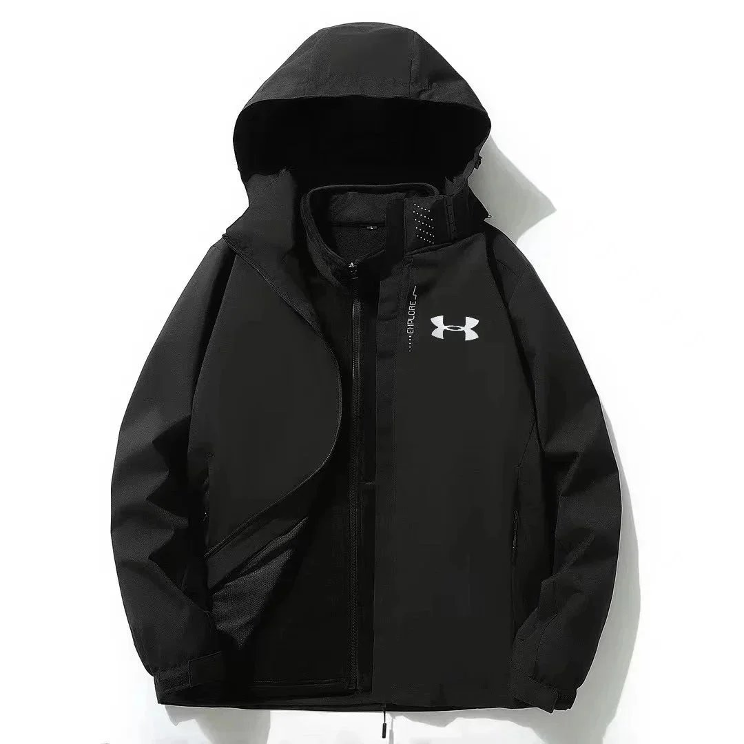Black Two-Piece Set (with Fleece-Lined Inner Layer)