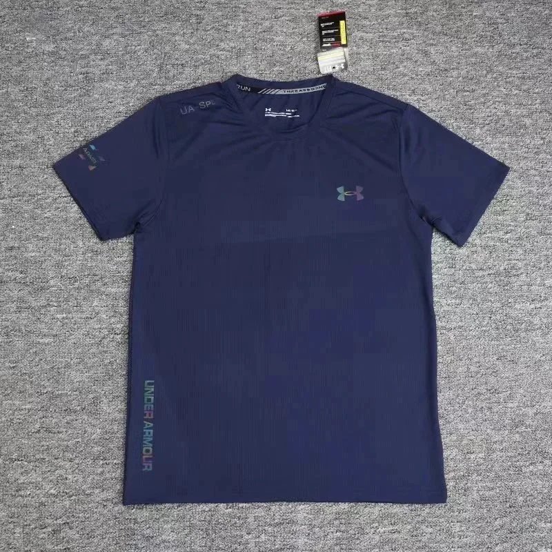 Blue Iced Silk Short-Sleeve Shirt