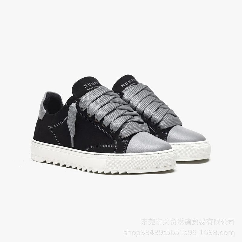 Black Matte Grey Leather