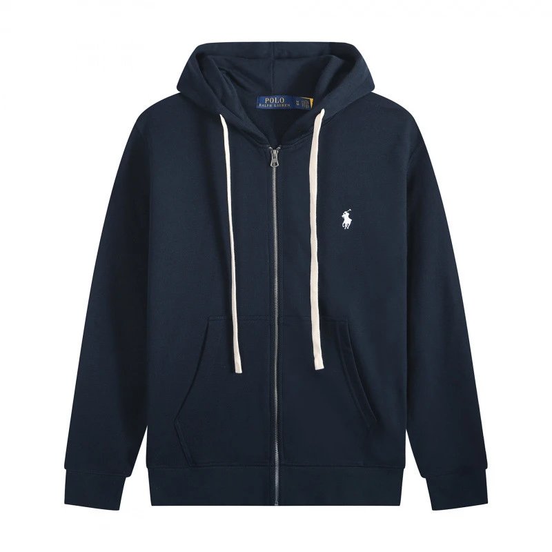 White Drawstring Zip Royal Blue White Logo