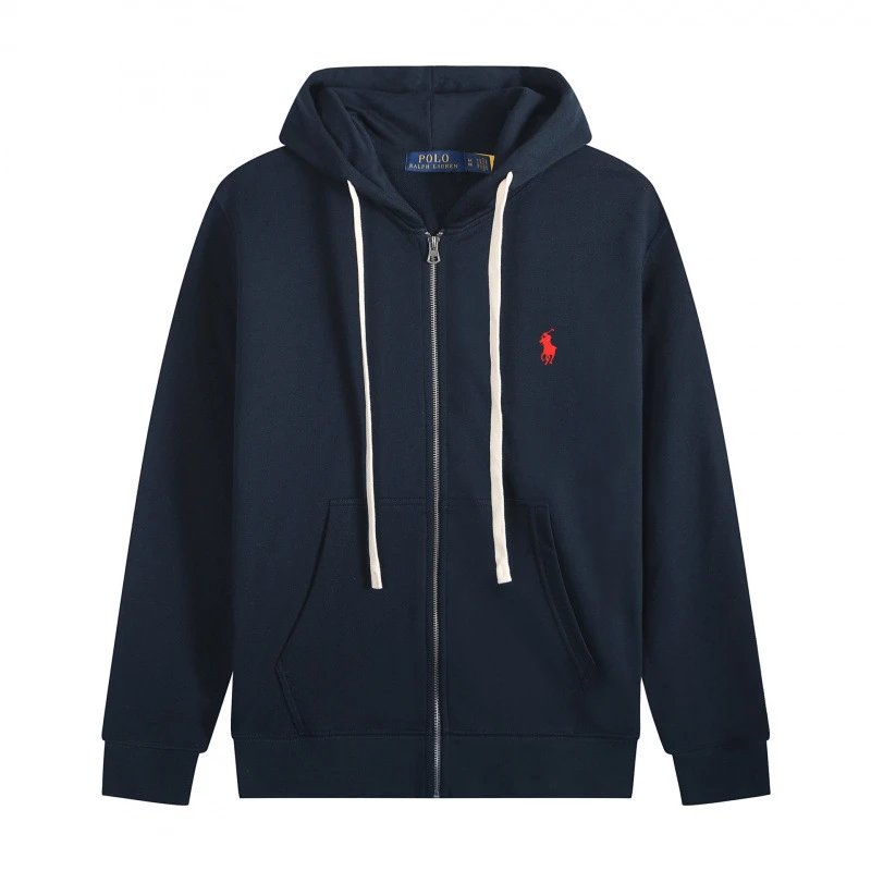 White Drawstring Zip Royal Blue Red Logo