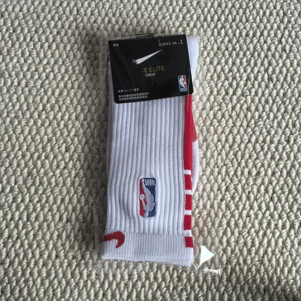 Nike NBA Elite Crew Socks White/Red - 1