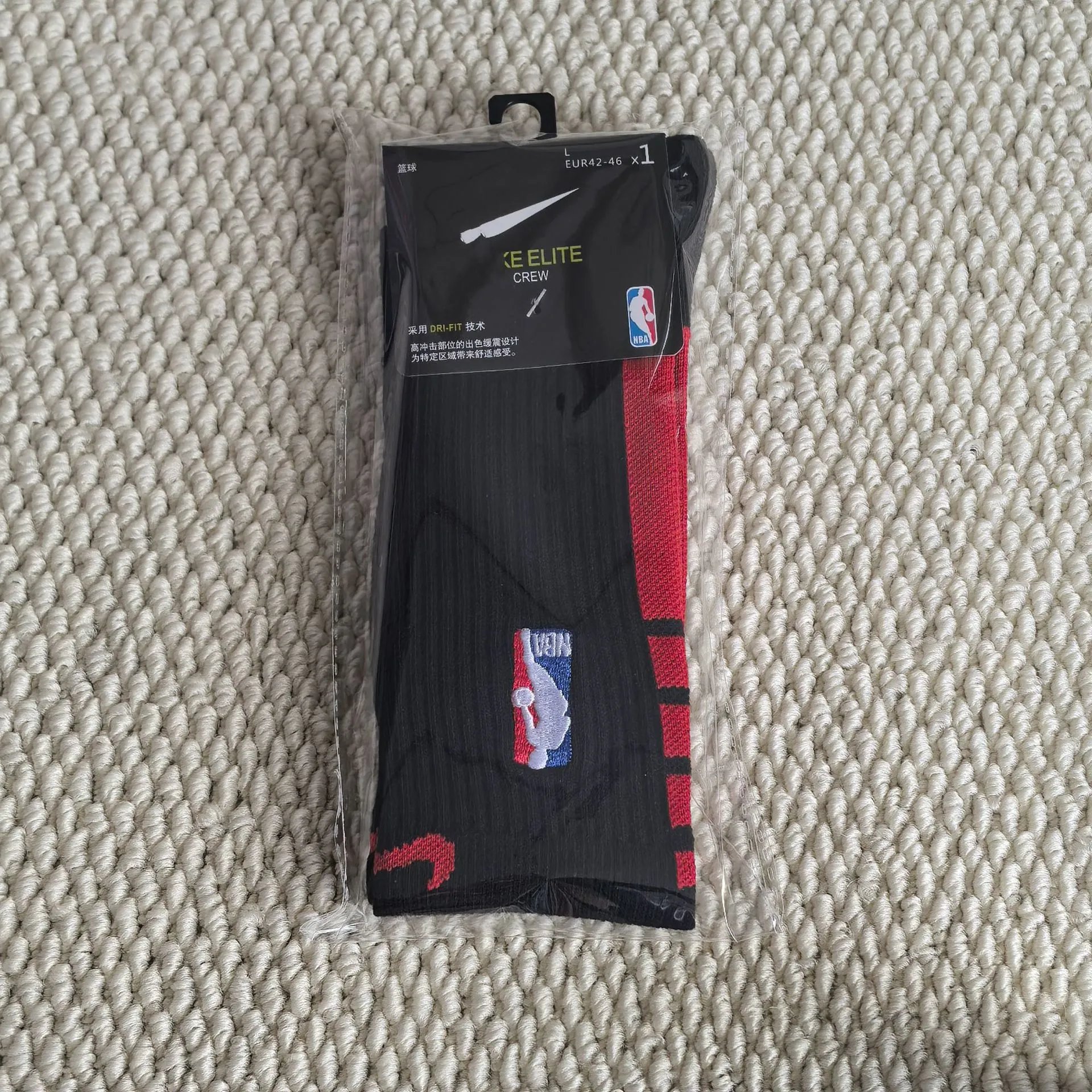 Nike Elite Crew NBA Black/Red Socks - 1